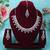 Pink rhodium premium designer american diamond and stone work necklace set