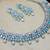 Green rhodium premium designer american diamond and stone work necklace set
