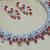 Red rhodium premium designer american diamond and stone work necklace set