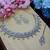 White rhodium premium designer american diamond and stone work necklace set