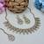 Gold yellow gold premium designer american diamond and stone work necklace set
