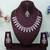 Purple yellow gold premium designer american diamond and stone work necklace set