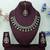 Green yellow gold premium designer american diamond and stone work necklace set