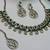 Green yellow gold premium designer american diamond and stone work necklace set