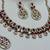 Maroon yellow gold premium designer american diamond and stone work necklace set