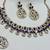 Blue yellow gold premium designer american diamond and stone work necklace set