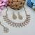 white yellow gold premium designer american diamond and stone work necklace set