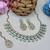 Green yellow gold premium designer american diamond and stone work necklace set