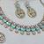 Green yellow gold premium designer american diamond and stone work necklace set
