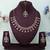 Purple yellow gold premium designer american diamond and stone work necklace set