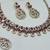 Purple yellow gold premium designer american diamond and stone work necklace set