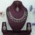 Blue yellow gold premium designer american diamond and stone work necklace set