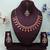 Red yellow gold premium designer american diamond and stone work necklace set