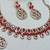 Red yellow gold premium designer american diamond and stone work necklace set