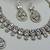 White yellow gold premium designer american diamond and stone work necklace set