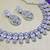 Purple rhodium premium designer american diamond and stone work necklace set