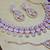 Purple rose gold premium designer american diamond and stone work necklace set