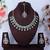 Green rose gold premium designer american diamond and stone work necklace set