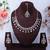 Blue rose gold premium designer american diamond and stone work necklace set