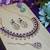 Blue rose gold premium designer american diamond and stone work necklace set