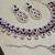 Blue rose gold premium designer american diamond and stone work necklace set