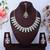 Green rose gold premium designer american diamond and stone work necklace set