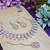 Green rose gold premium designer american diamond and stone work necklace set