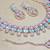 Green rose gold premium designer american diamond and stone work necklace set