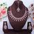 Purple rose gold premium designer american diamond and stone work necklace set