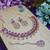 Purple rose gold premium designer american diamond and stone work necklace set