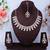 White rose gold premium designer american diamond and stone work necklace set