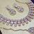 White rose gold premium designer american diamond and stone work necklace set