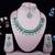 Green rhodium premium designer american diamond and stone work necklace set