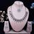 Maroon rhodium premium designer american diamond and stone work necklace set