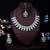 Pink rhodium premium designer american diamond and stone work necklace set