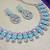 Green rhodium premium designer american diamond and stone work necklace set