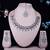 Purple rhodium premium designer american diamond and stone work necklace set