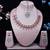 Red rhodium premium designer american diamond and stone work necklace set