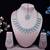 White rhodium premium designer american diamond and stone work necklace set