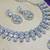 White rhodium premium designer american diamond and stone work necklace set