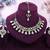 Gold yellow gold premium designer american diamond and stone work necklace set