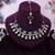 Blue yellow gold premium designer american diamond and stone work necklace set