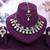Green yellow gold premium designer american diamond and stone work necklace set