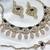 Green yellow gold premium designer american diamond and stone work necklace set