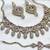 Purple yellow gold premium designer american diamond and stone work necklace set