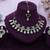 Maroon yellow gold premium designer american diamond and stone work necklace set