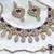 Blue yellow gold premium designer american diamond and stone work necklace set