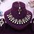 Pink yellow gold premium designer american diamond and stone work necklace set