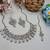 White yellow gold premium designer american diamond and stone work necklace set