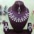 Blue rose gold premium designer american diamond and stone work necklace set